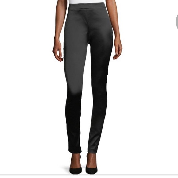 Theory black satin clic leggings - Picture 1 of 6